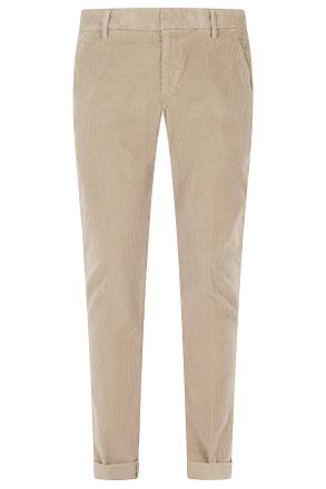 Dondup Gaubert Camel Velvet Cotton-Blend Straight-Leg Pants