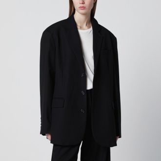 Frankie Shop Black oversized single-breasted Gelso jacket