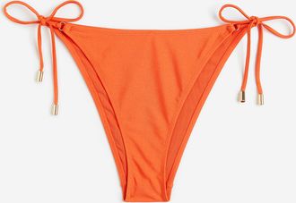 H&M Tie-Tanga Bikinihose - Orange