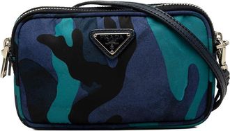 Prada Pre-owned Prada Mini Tessuto Camouflage Double Zip Camera Bag Unisex JZLJYGYFAI7QTYSH