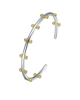 Rachel Glauber Two-Tone Plated Bangle Bracelet