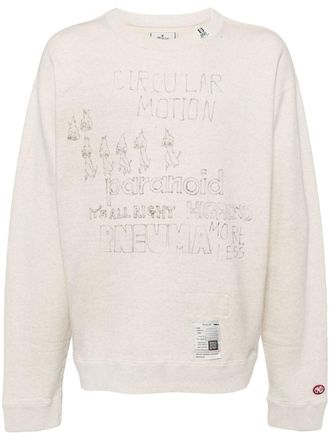 Miharayasuhiro Sweater met print - Beige
