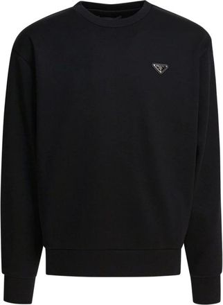 Prada Technische Katoenen Sweater - Heren - Sweatshirts & Hoodies - Zwart - Maat: XL Katoen