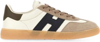Hogan White Color Block Sneakers