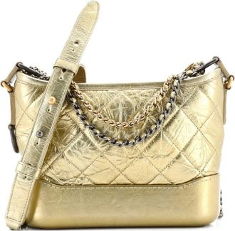 Chanel Gabrielle Quilted Aged Calfskin Small hobo bag - Goud