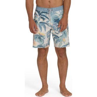 Billabong Sundays Print Swim Shorts in Blue Horizon at Nordstrom, Size 36