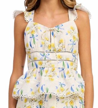 En Saison Audrey Floral Top In Multi Color
