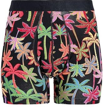 Saxx Underwear Droptemp Cooling Cotton Boxer Brief Fly Mens Underwear Mixed Palms/Black : 2XL, Cotton/Mesh/Modal