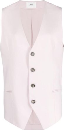Ami Pink Wool Vest