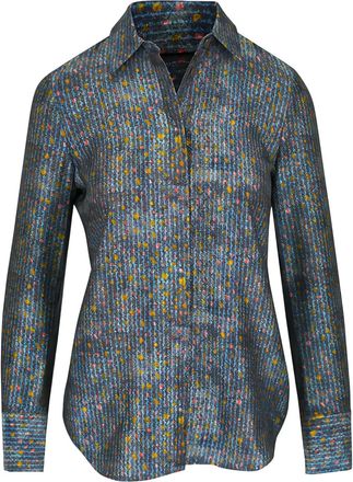 Lafayette 148 New York Camicia a fantasia - Blu