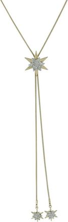 Olivia Welles Brooke Gold Plated Pave Star Pendant Sliding Y-Necklace in Metallic at Nordstrom Rack