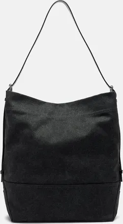 Christophe Lemaire Belted leather-trimmed canvas tote bag