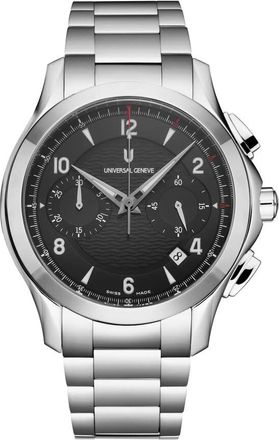 Universal Gen&egrave;ve Uni Timer Chronograph Automatic Black Dial Mens Watch 871.127-004