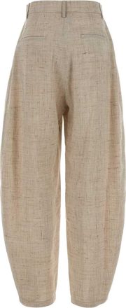 Moschino Womens Melange Sand Jersey Wide-Leg Trousers Beige Viscose