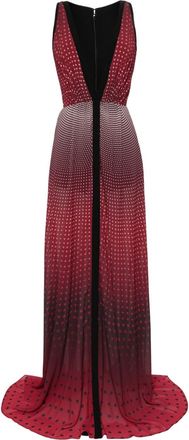 Saiid Kobeisy polka dot-print gradient-effect dress - women - Polyester - 34 - Red