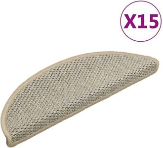 vidaXL Vidaxl - Alfombrillas Autoadhesivas Sisal 15 Uds Verde Claro 56x17x3 Cm