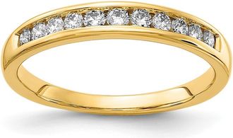 Diamond2Deal 14k Gold Lab Grown Diamond Wedding Band Ring 1/3Ct Clarity- VS Color- D-E