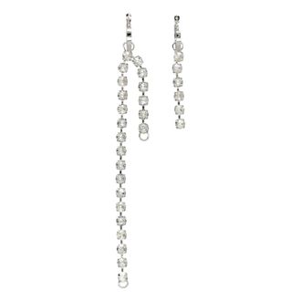 Maison Margiela Earrings, female, Gray, Size: ONE SIZE Rhinestone Drop Earrings