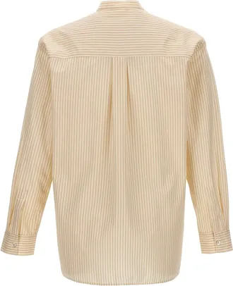 Birkenstock Striped Cotton Poplin Shirt - Cream