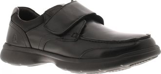 Hush Puppies Mens Teens School Shoes Hector Leather black Suede Fabric - Size UK 10