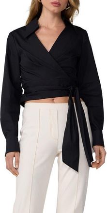 Diane Von F&uuml;rstenberg Perfect Wrap Top in Black at Nordstrom, Size X-Large