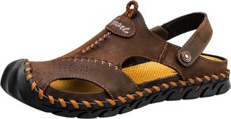 Generic Mens Sandals Sports Summer Beach Slippers Sliding Outdoor Remote Slippers Sandals Squash Shoes Men, coffee, 9 UK