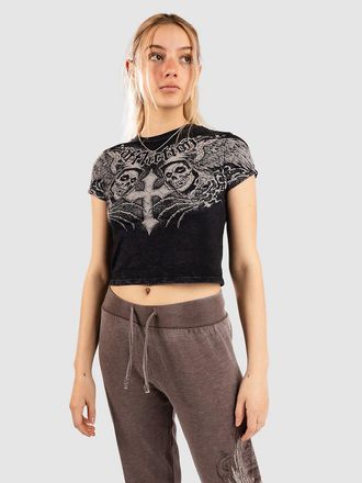 Affliction Misfits Wing Baby T-Shirt schwarz