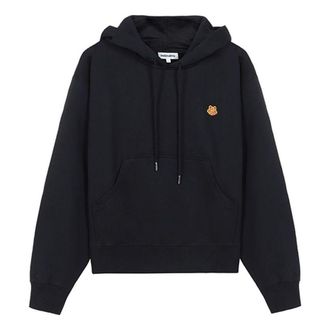 Kenzo (WMNS) KENZO SS21 Small Tiger Head Embroidered Loose Version Hoodie Black FB52SW7774ML-99