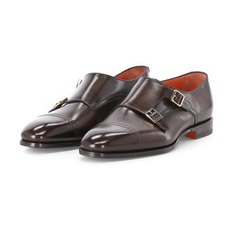 Santoni Business Schoenen - Heren - Nette schoenen - Bruin - 40 1/2 EU - Leer - Schoenen