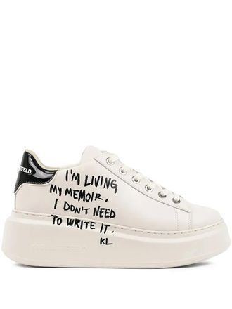 Karl Lagerfeld ANAKAPRI platform lace-up sneakers - White