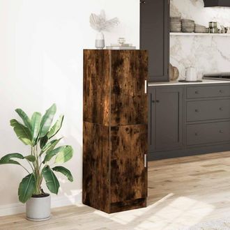 Berkfield Home Kitchen Cabinet Smoked Oak 38x41.5x131.5 cm Engineered Wood in Brown
