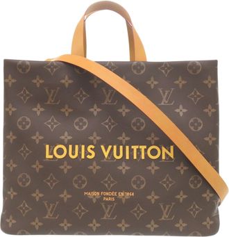 Louis Vuitton Brown Monogram Monogram Leather Tote Bag (Pre-Owned)