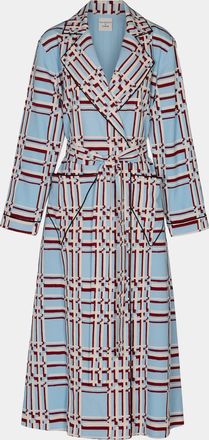 Emilia Wickstead Georgette Painted-Grid Robe