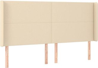 vidaXL Cabecero Con Led De Tela Color Crema 203x16x118/128 Cm Vidaxl