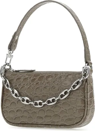 by FAR Womens Rachel Shoulder Bag Gray Bovine Leather