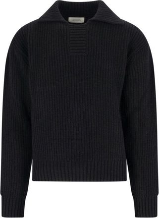 Mfpen Classic Black Sweater With Round Neckline