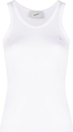 Coperni semi-sheer racerback top - women - Modal - S - White
