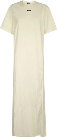 Msgm Mujer, Vestidos, Beige, Talla: XS
