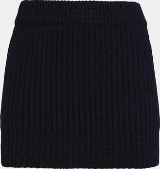 Malo Rib-Knit Cashmere Miniskirt