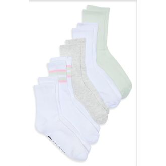 Steve Madden 5-Pack Shortie Crew Socks in White Multi at Nordstrom Rack, Size 9/11