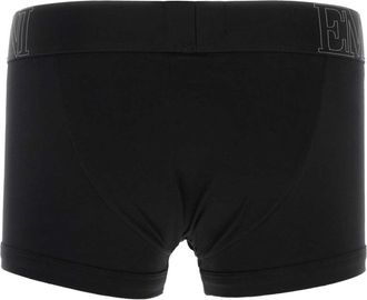 Emporio Armani Mens Logo Boxer Brief Black Cotton Elastane Bodysuits