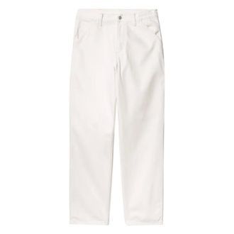 Carhartt Work in Progress Carhartt Wip, Straight Trousers, male, White, Size: W30 Straight Trousers