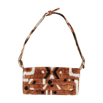 La Milanesa La MILANESA, Shoulder Bags, female, Beige, Size: ONE SIZE Beige Silk and Cotton Handbag