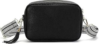 Generic Ladies Leather Crossbody Bag for Women - Small Shoulder Handbag with Adjustable Strap, Genuine PU Travel Bags, Daily Wide Strap Bag for Work, Nights O