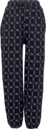 Dolly Noire Monogram Zwart Trainingsbroeken Fleece Tracksuit - Heren - Sweatpants - Zwart - S - Katoen - Broeken