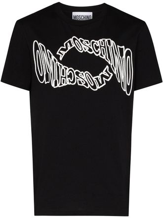 Moschino logo-print T-shirt - Black
