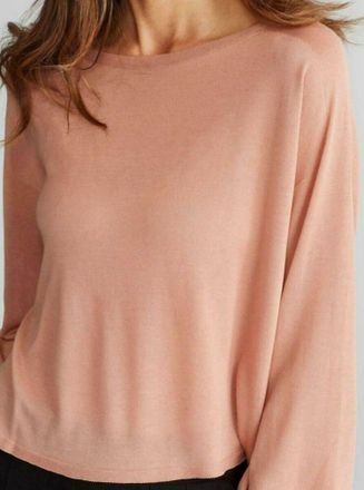 Eileen Fisher Jewel Neck Top In Toffee