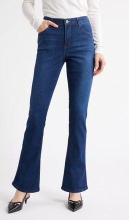 Wit & Wisdom Brittany High Waist Itty Bitty Bootcut Jeans in Indigo at Nordstrom Rack, Size 00