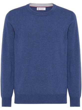 Brunello Cucinelli crew-neck cashmere jumper - Blue