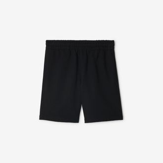 Burberry Check Label Cotton Shorts, Size: XXXL